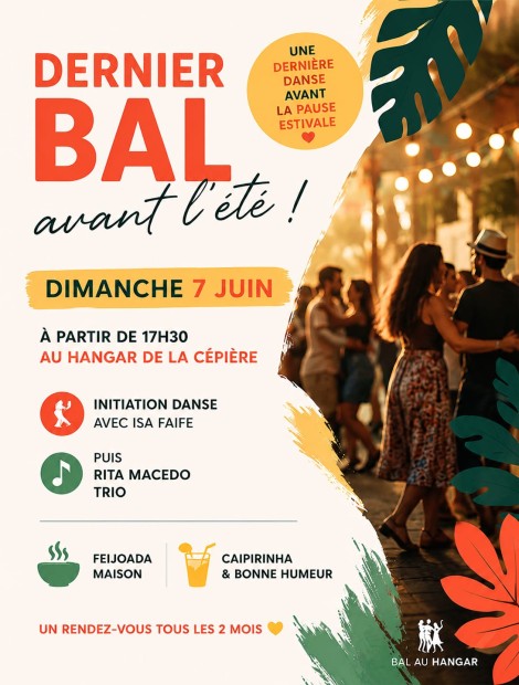Affiche du bal au Hangar
